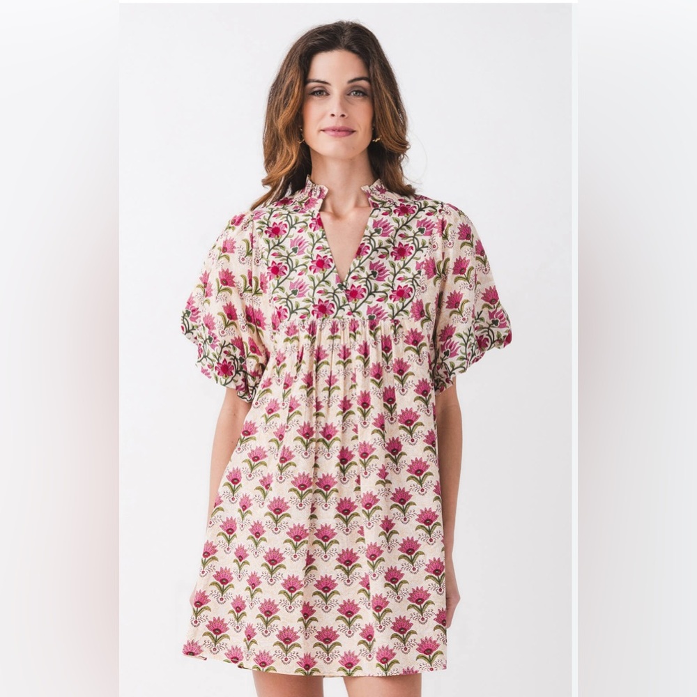 THML Pink and Cream Floral Dress 
*New with tags*
